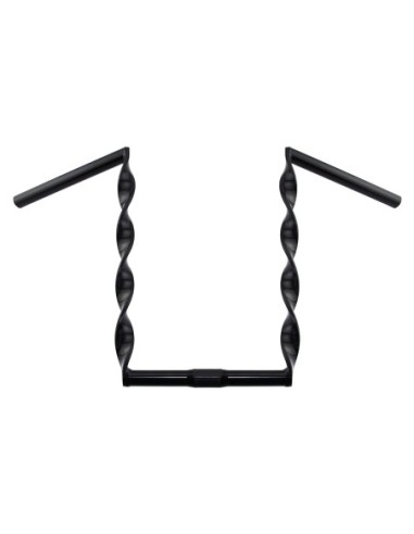 Flat Twisted Handlebar 15 25.4mm Black.